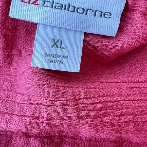 Liz Claiborne Button down, long sleeve top women's size XL - Picture 8 of 9